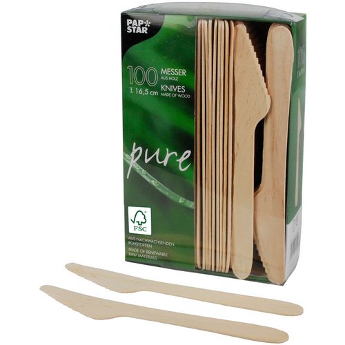 Messen papstar hout 16,5 cm bruin