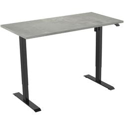 Zit-sta-bureau euroseats 1-motor zwart beton metaal