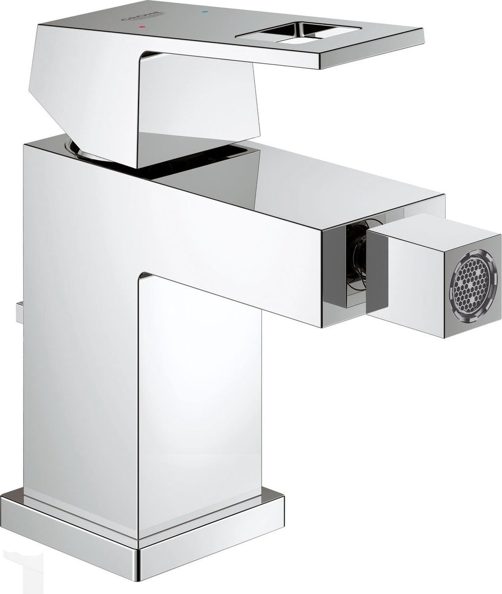 Grohe eurocube bidetkraan - flexibele uitloop - met trekwaste - chroom