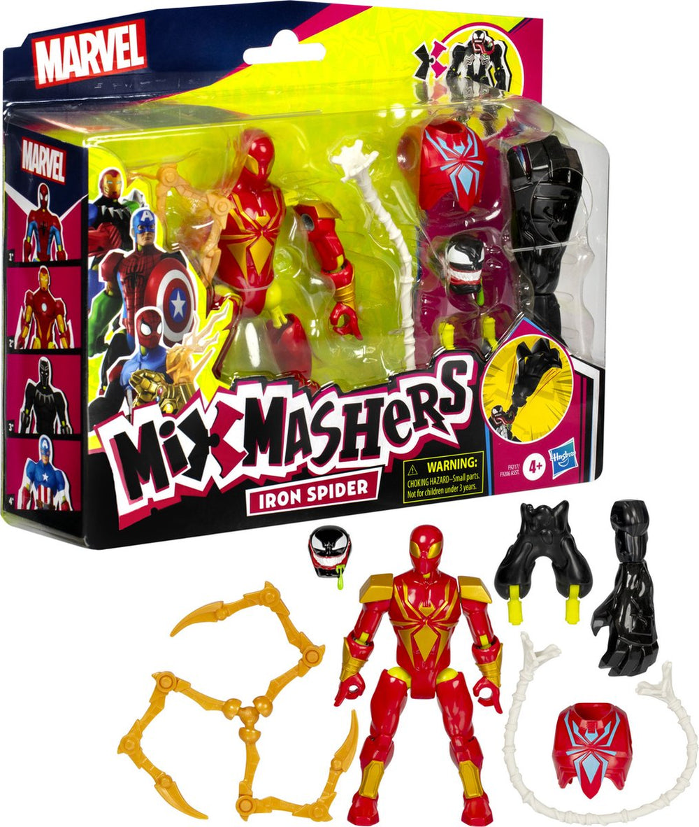 Hasbro mixmashers spider-man iron spider deluxe - actiefiguur - marvel
