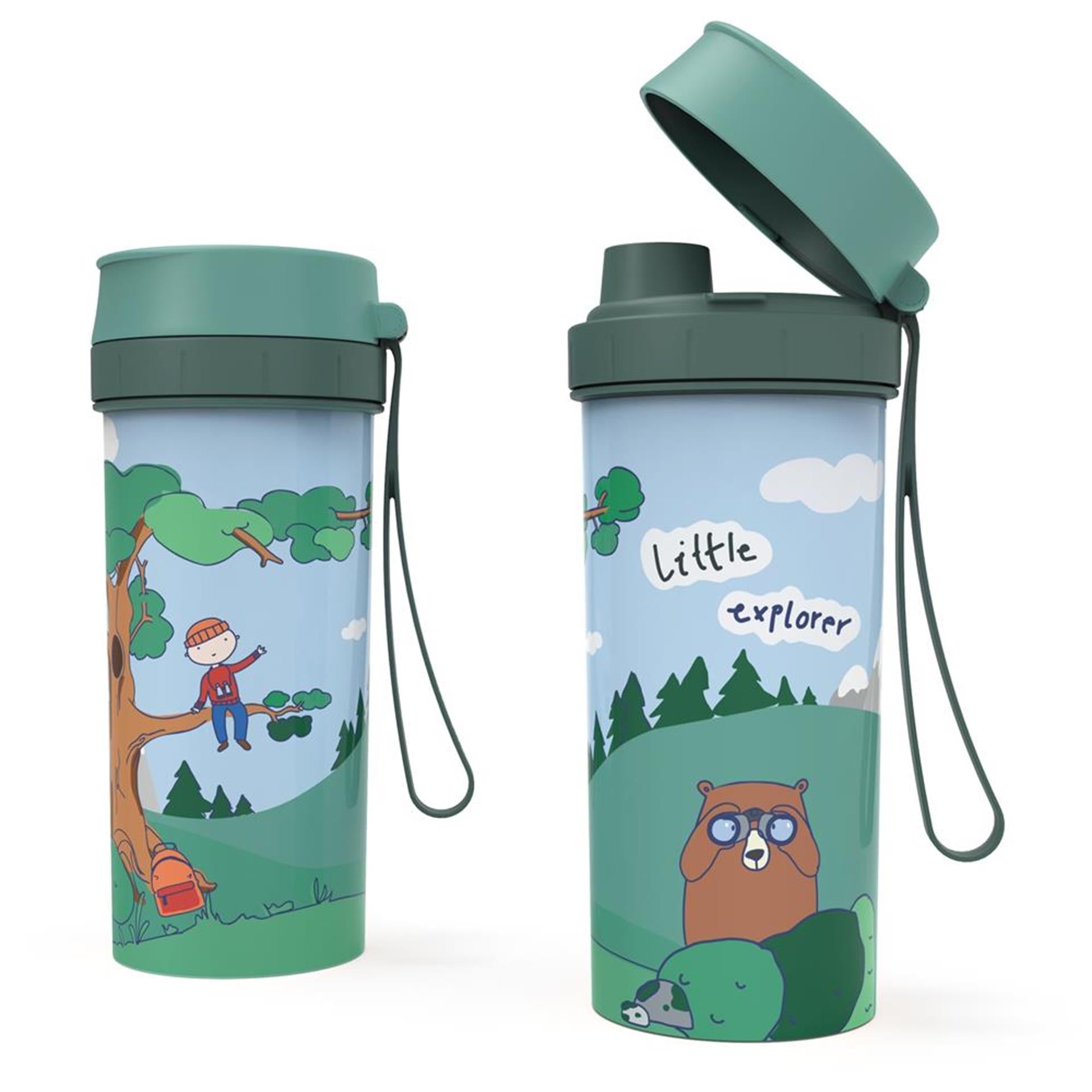 Rotho memory kids schoolbeker to go 400ml kids explorer jongens