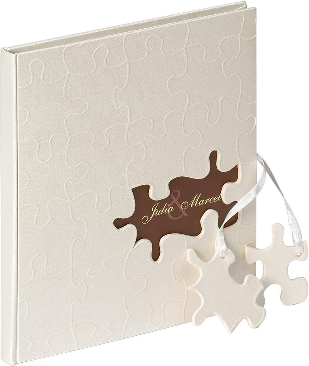 Walther gb-173 puzzel - gastenboek - 23 x 25 cm - crème