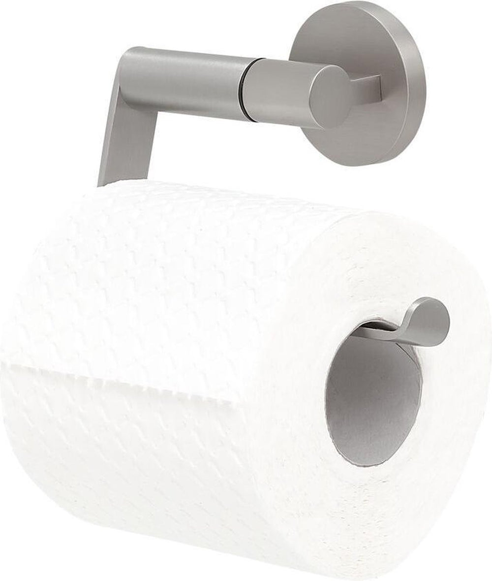 Tiger noon - wc rolhouder zonder klep - toiletrolhouder - zonder boren - boren of lijmen - rvs geborsteld