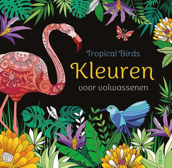 Deltas tropical birds kleuren voor volwassenen