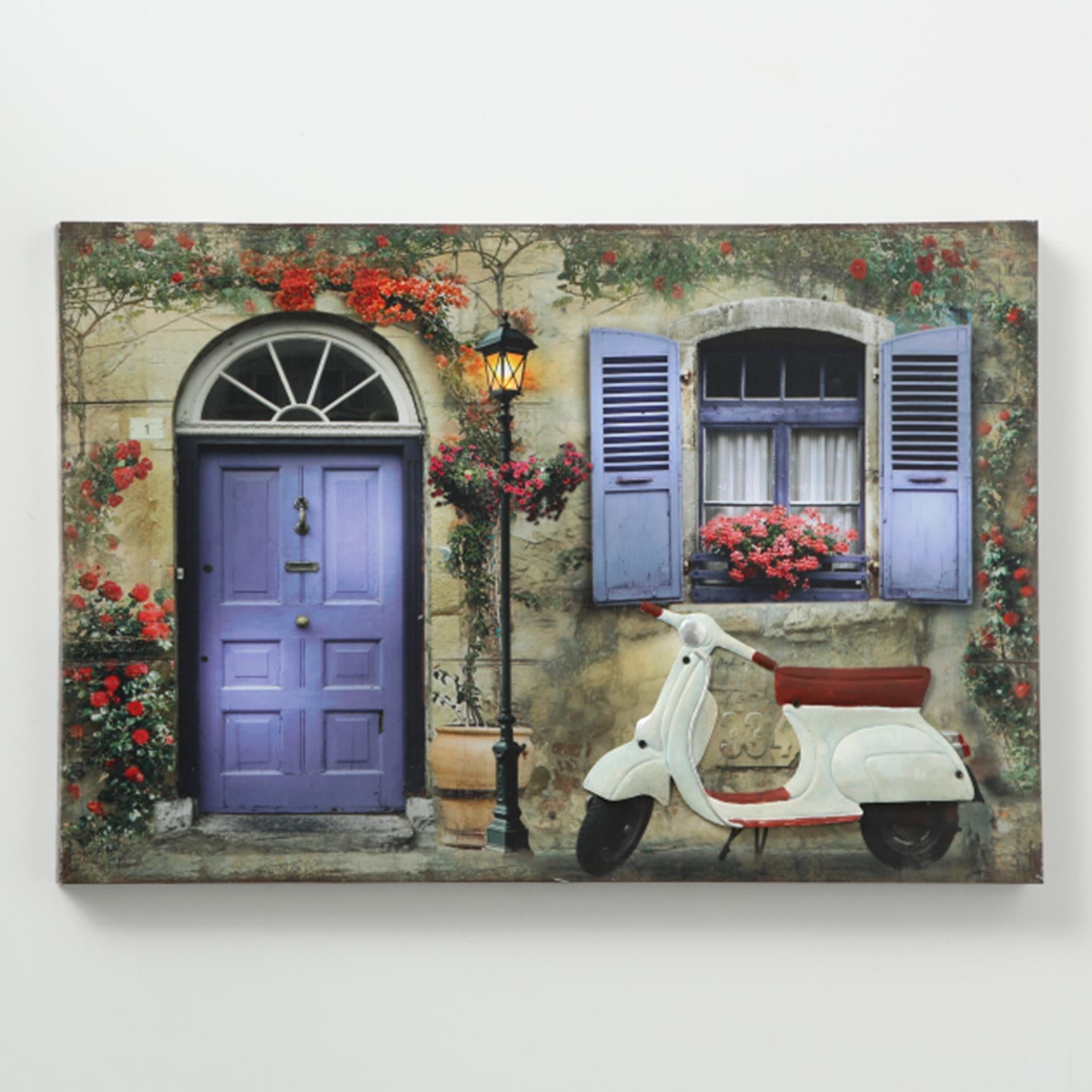 Boltze home schilderij muret 1led h40cm