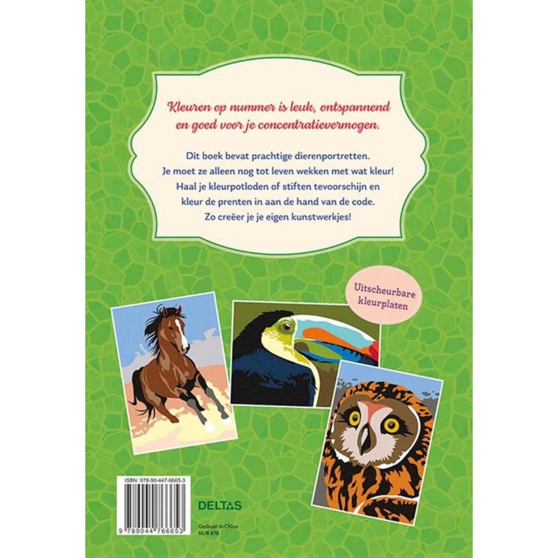 Deltas kleuren op nummer - dierenwereld