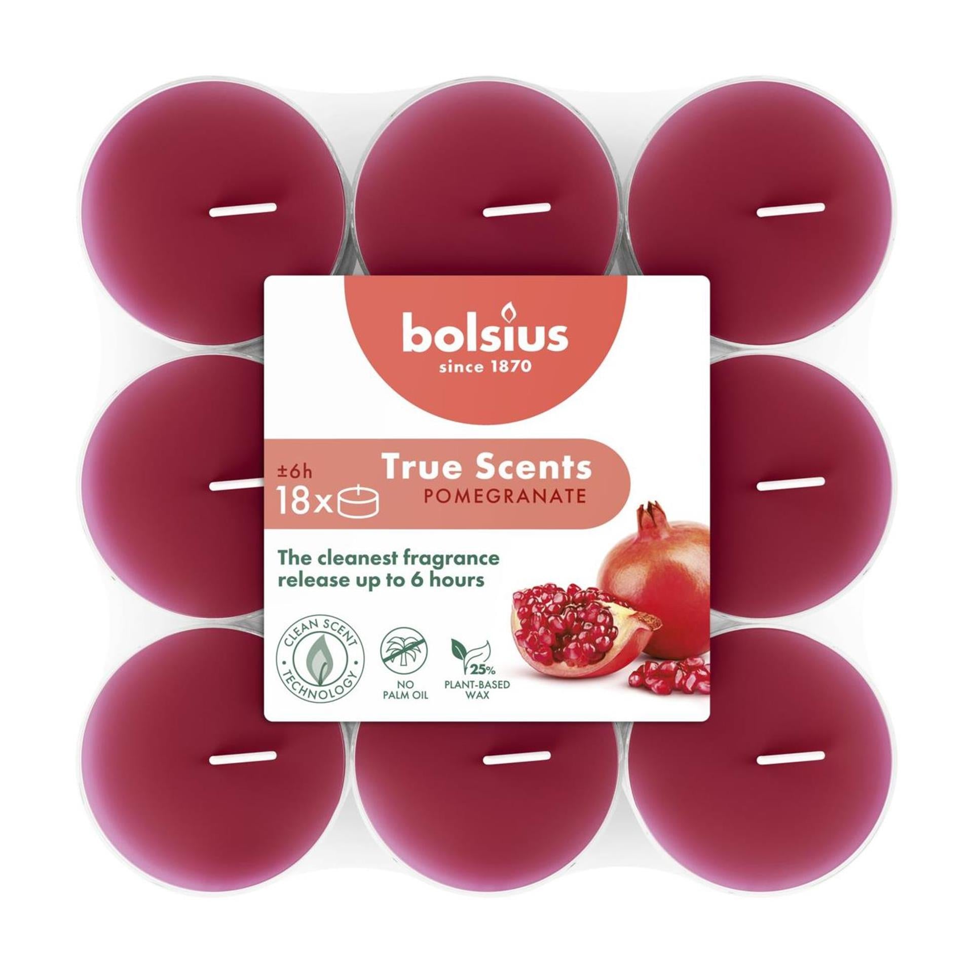 Bolsius geurtheelichten 18st pomegranate
