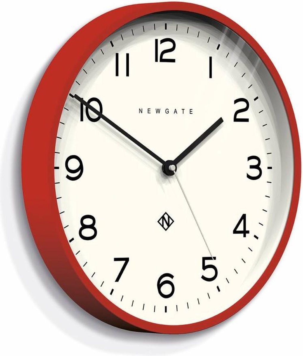 Newgate number three echo - wandklok - rood