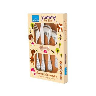 Amefa kinderbestek 4-delig bosvriendjes