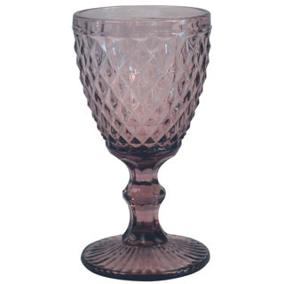 Diamond wijnglas 20cl paars | 6 stuks