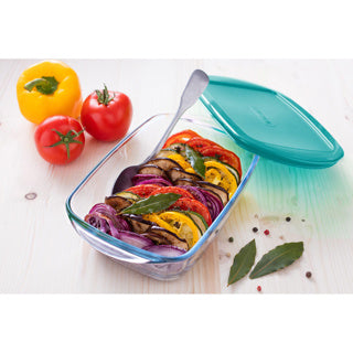 Pyrex kookopbergruimte 1,2l schaal met deksel deksel