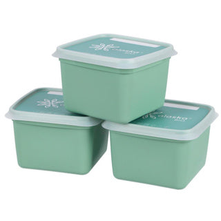 Dbp alaska diepvriesdozen vierkant 0,75l 3 stuks mintgroen