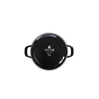 Bk fortalit emaille braadpan 36cm 7.5l – inductie braadpan – geëmailleerd staal – ovenbestendig tot 230 graden – geen antiaanbaklaag – met deksel – zwart blauw