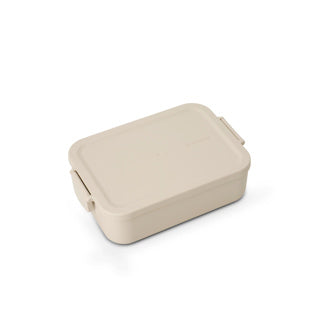 Make en take lunchbox medium soft beige | 2 stuks