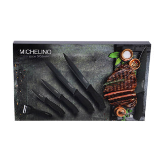 Michelino messenset 6-delig zwart | 2 stuks