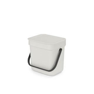 Brabantia afvalbakje sort go 3l lichtgrijs