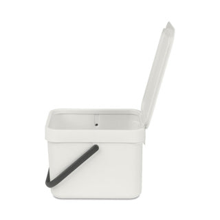 Brabantia afvalemmer sort go 6l lichtgrijs