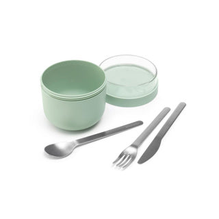 Brabantia yoghurtbeker make take 0,5l jade green | 2 stuks