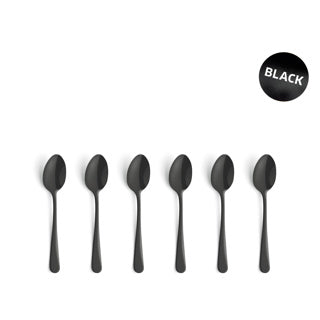 Amefa theelepels zwart 6 stuks