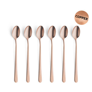 Amefa latte lepels koper 6 stuks