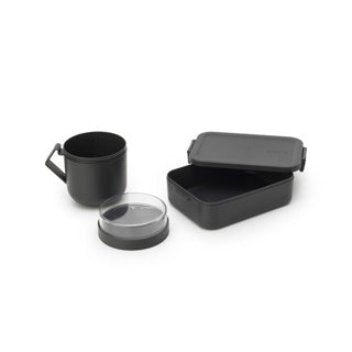 Brabantia lunchset make take 2-delig donkergrijs