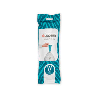 Brabantia perfectfit afvalzak, code w, 5l 20 stuks | 4 stuks
