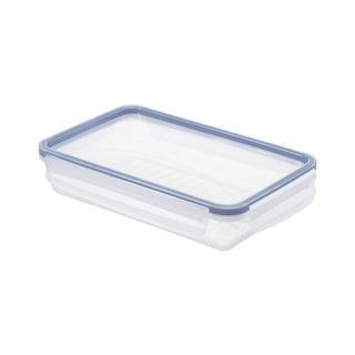 Rotho vershouddoos 1 l vlak clic lock blauw | 2 stuks