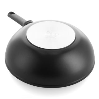 Bk easy induction wokpan 30cm - 4.2l - pfas-vrije antikleeflaag - wokpan inductie - keramische wokpan - ovenbestendig tot 160°c - koudgrepen - zonder deksel - zwart