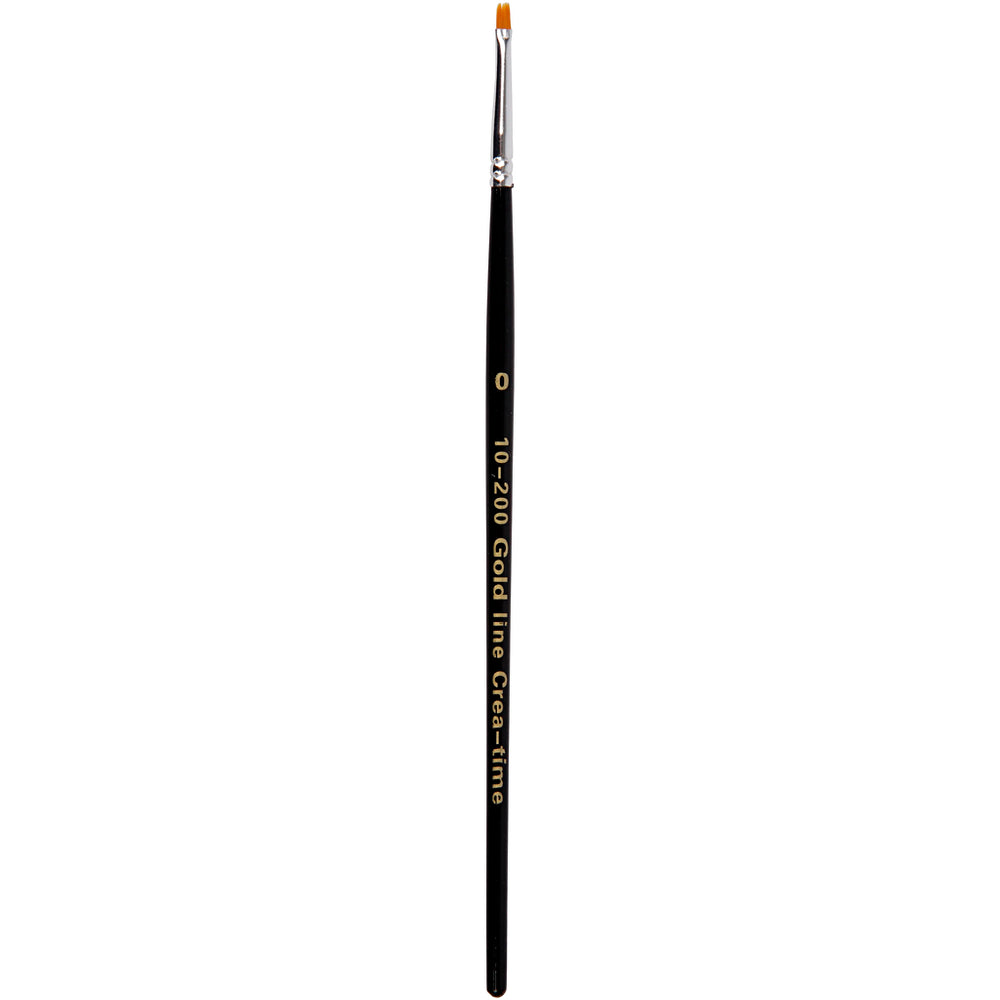 Gold line penselen, plat, afm 0, l: 18,5 cm, b: 1 mm, 12 stuk 1 doos