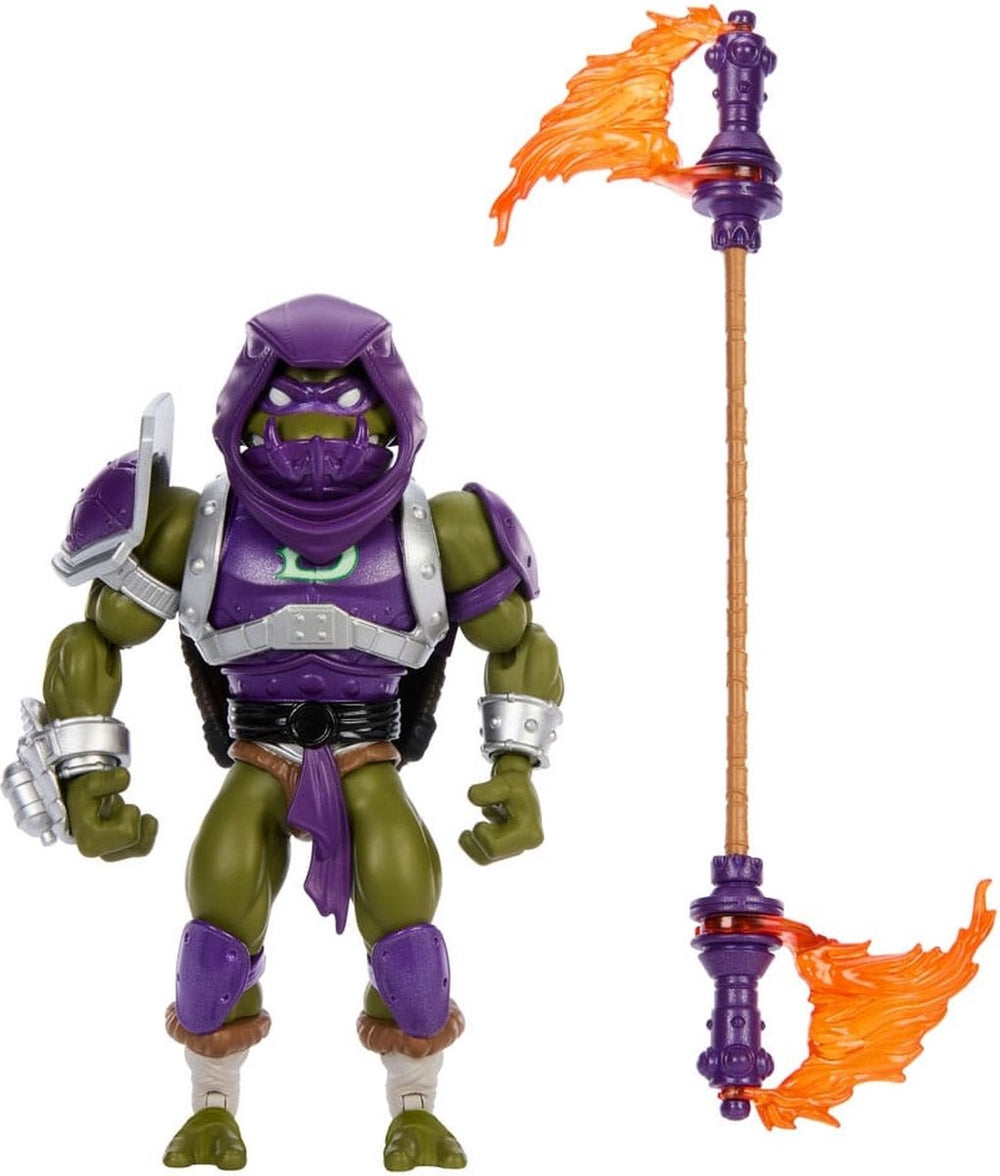 Mattel motu x tmnt: turtles of grayskull action figure donatello 14 cm action figuur