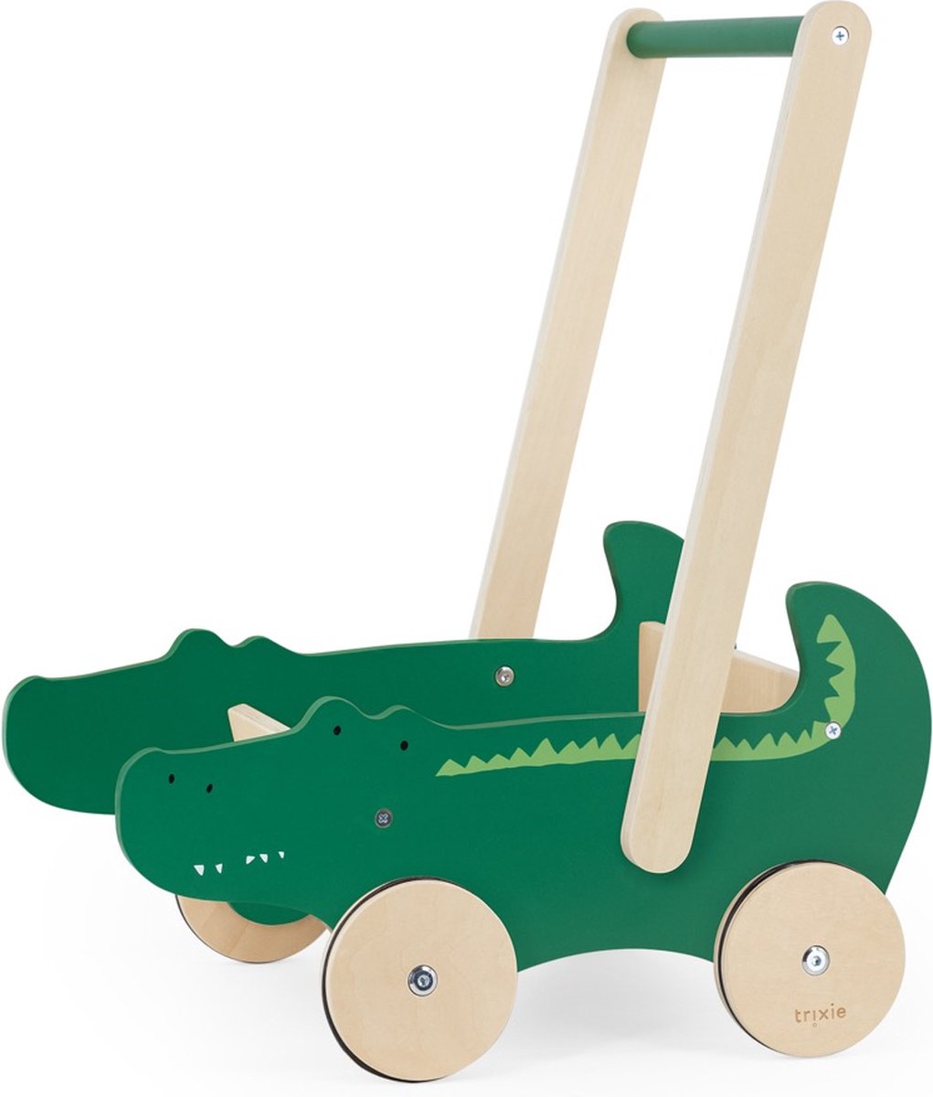 Trixie houten loopwagen - meneer krokodil