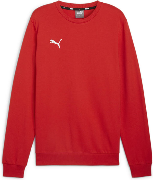 Puma teamgoal casuals crew neck sweat heren sporttrui - red- white xxl