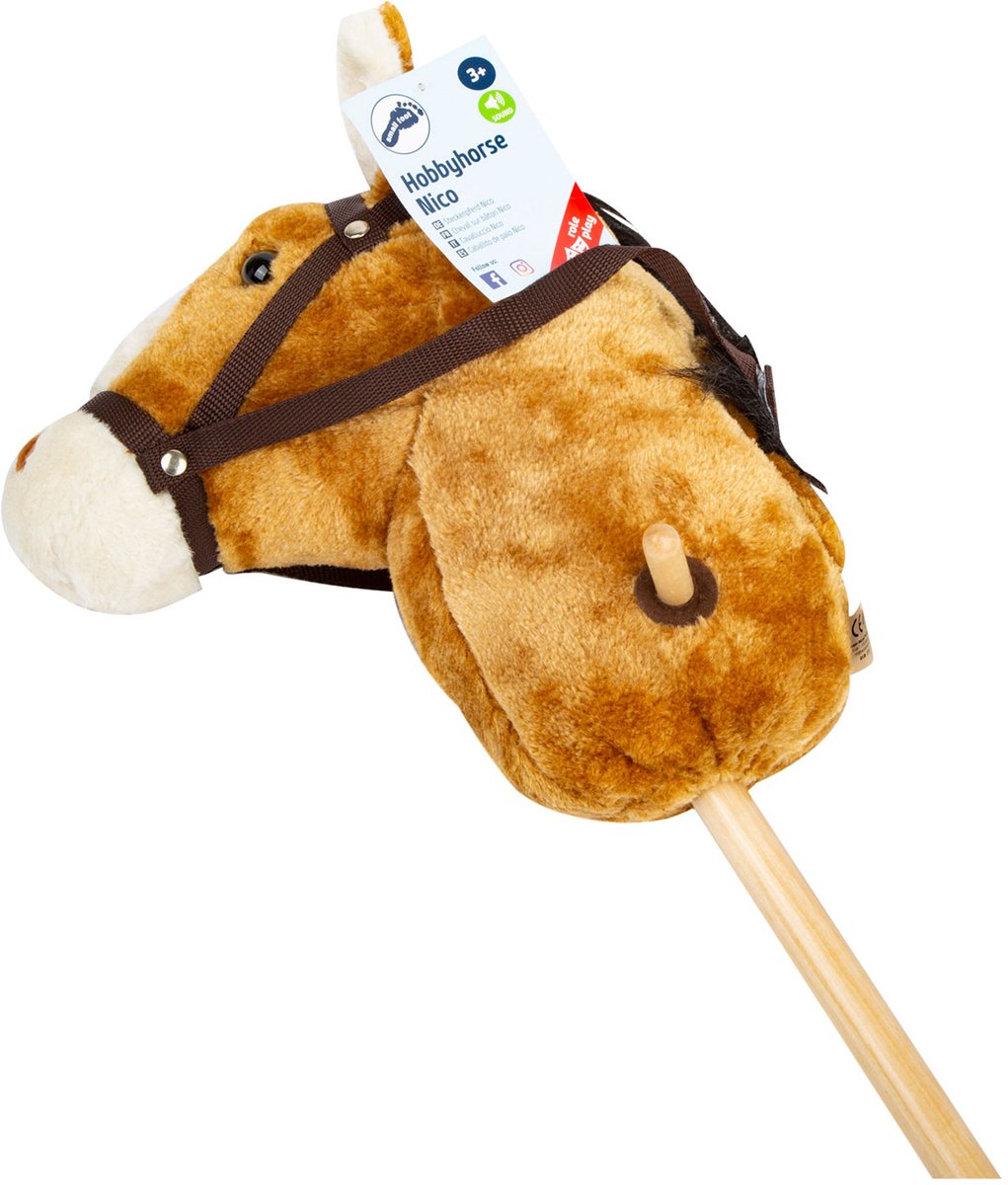 Small foot - houten stokpaard nico, 88cm
