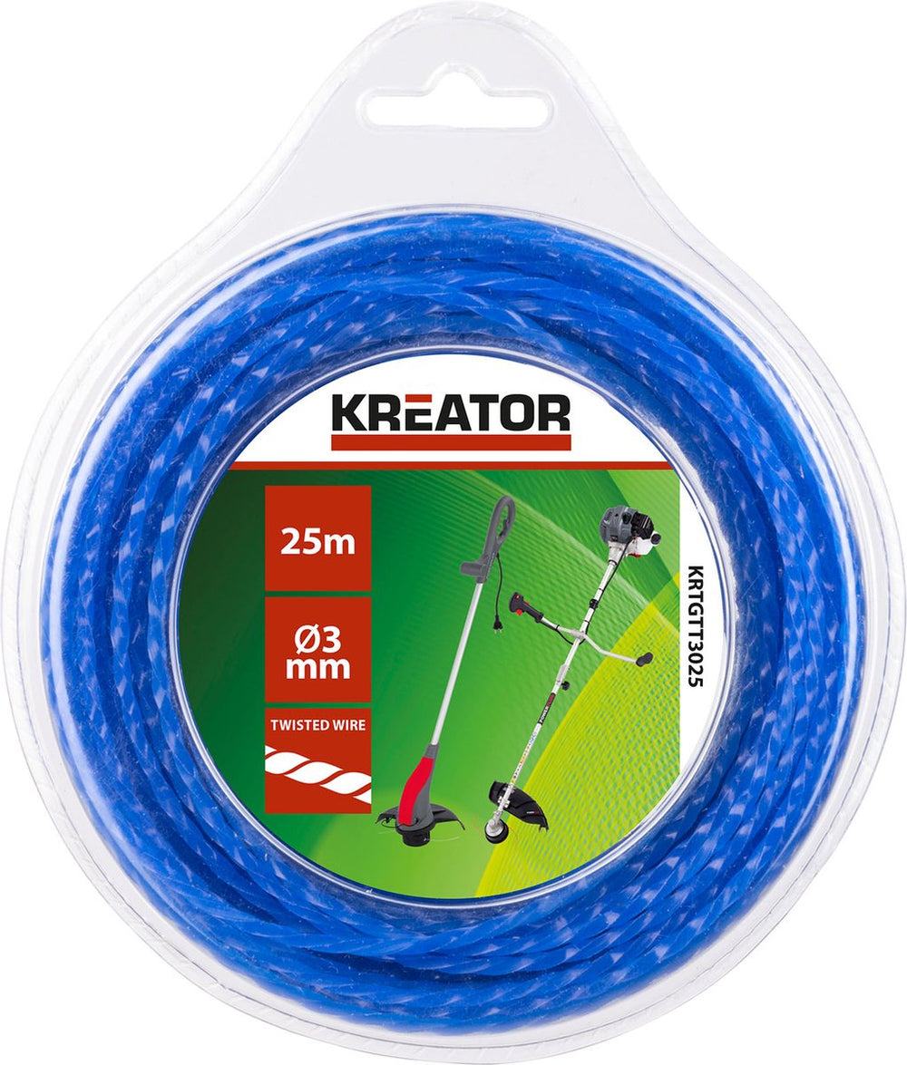 Kreator - garden - krtgtt3025 - trimmerdraad - gedraaid 3mm 25m