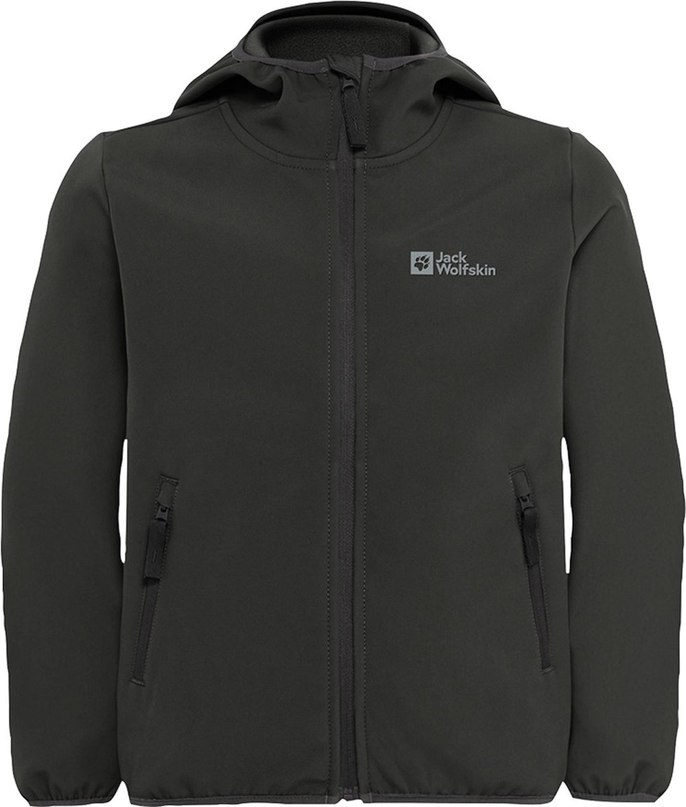 Jack wolfskin fourwinds jacket kids outdoorjas - granite black - 128