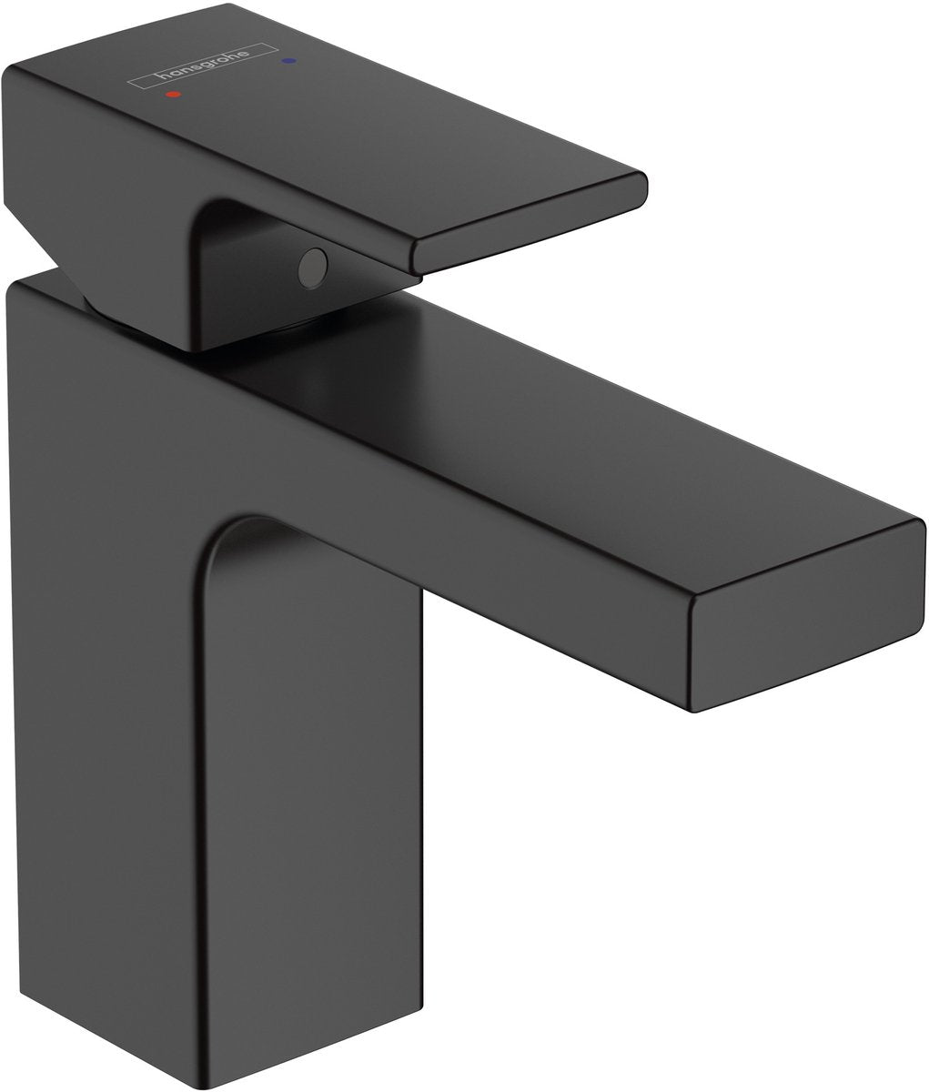 Hansgrohe vernis shape 1 greeps wastafelkraan - 100 met trekwaste - mat zwart