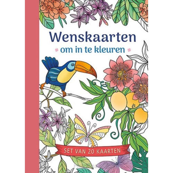 Deltas wenskaarten om in te kleuren