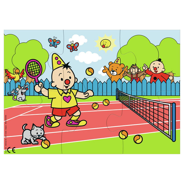 Bumba studio 100 legpuzzel tennis 34 cm karton blauw 6 stuks