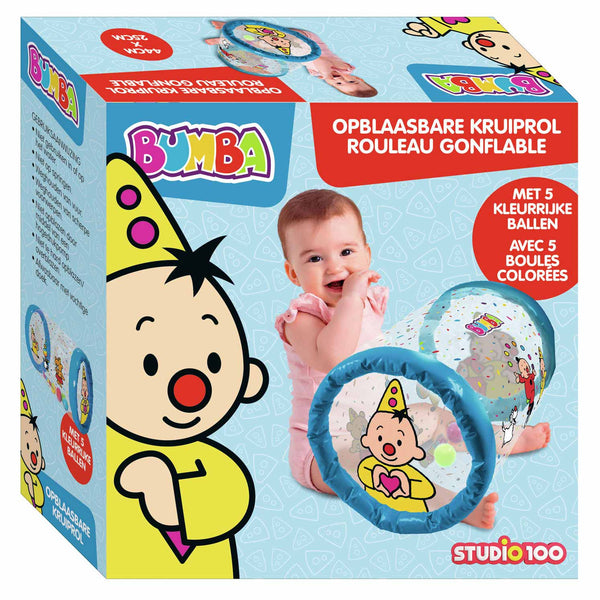 Bumba Inflatable Crawl Roller - Confetti - with 5 Colorful Balls