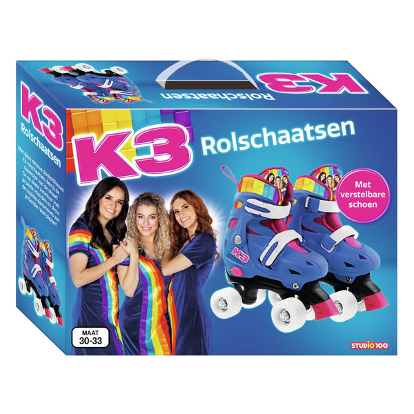 Studio 100 K3 roller skates rainbow, size 30-33