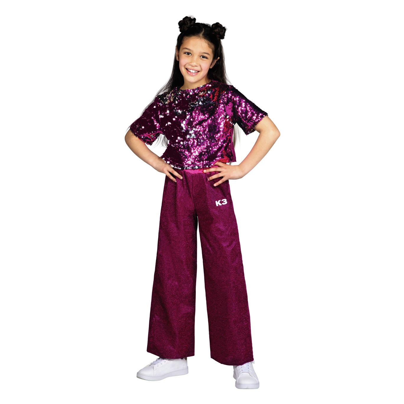 K3 verkleedpak roze, 9-11 jaar