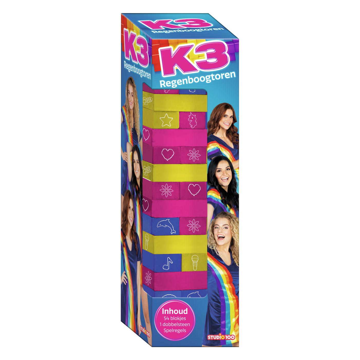 K3 regenboogtoren stapel en balansspel