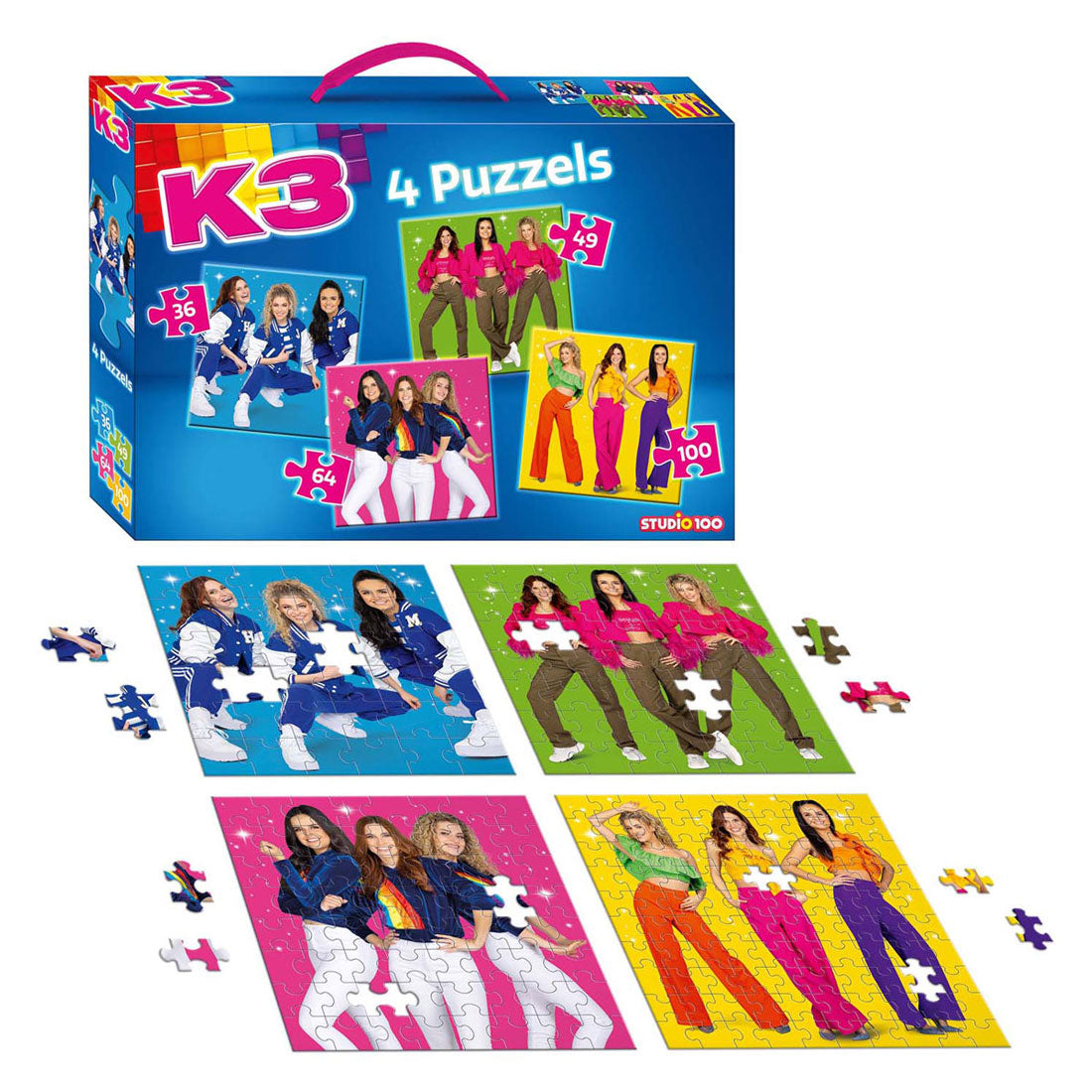 Studio 100 k3 4in1 puzzel - sterretjes
