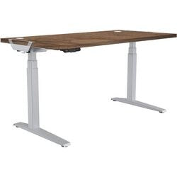 Zit-sta-bureau fellowes levado walnoot
