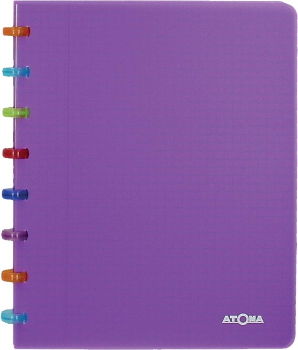 Atoma tutti frutti schrift | ft a5 | 144 bladzijden | gelijnd | transparant paars