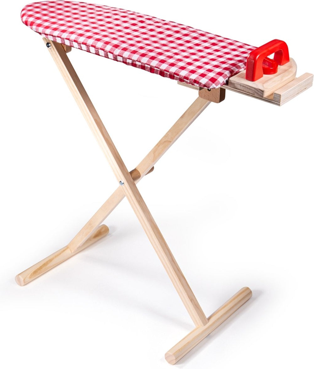 Playwood bigjigs houten strijkplank strijkijzer