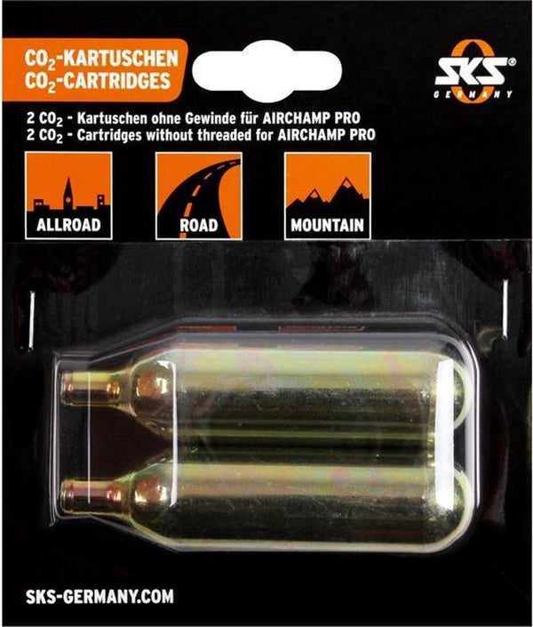 SKS luchtpatronen (2) 16gr. Airchamp CO2 z draad