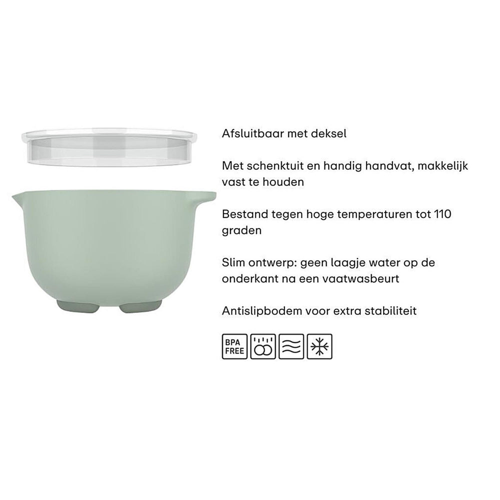 Beslagkom 1,5l met dekselkrijt
