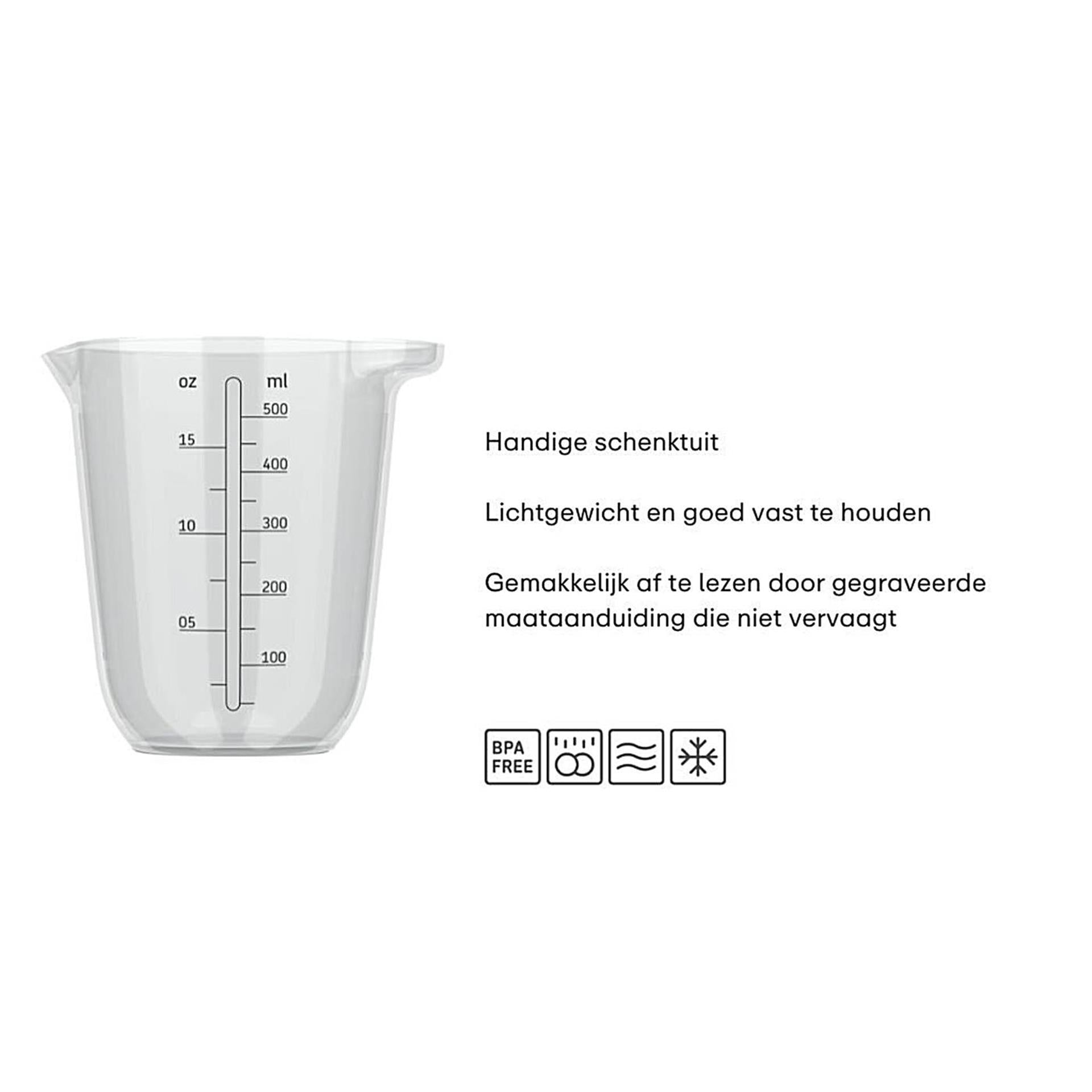 Mepal maatbeker chef it 500ml helder