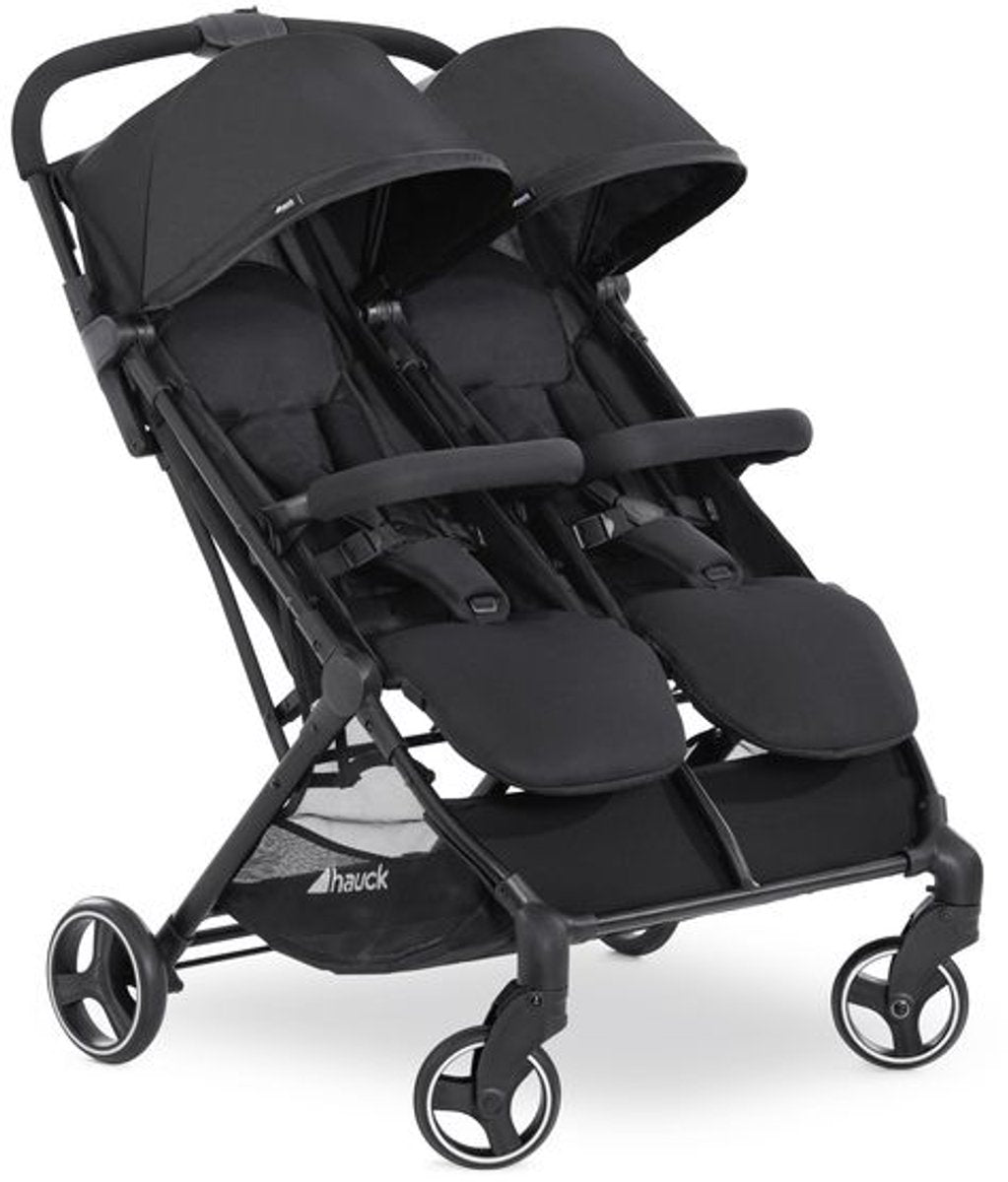 Hauck swift x duo - tweeling- en duobuggy - compact opvouwbaar - black